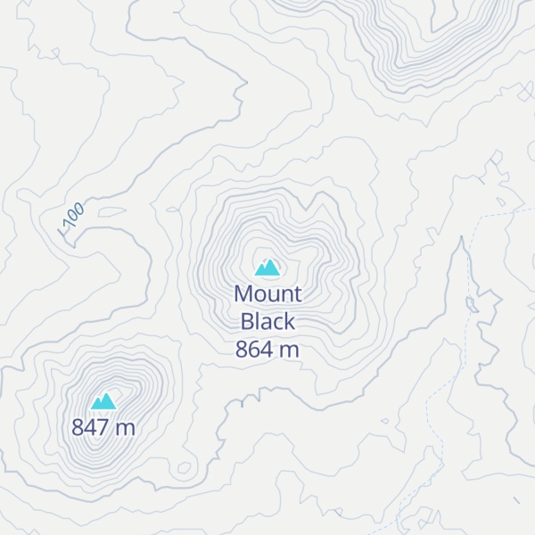 Map of Mount Black
