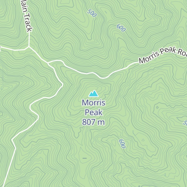 Map of Morris Peak