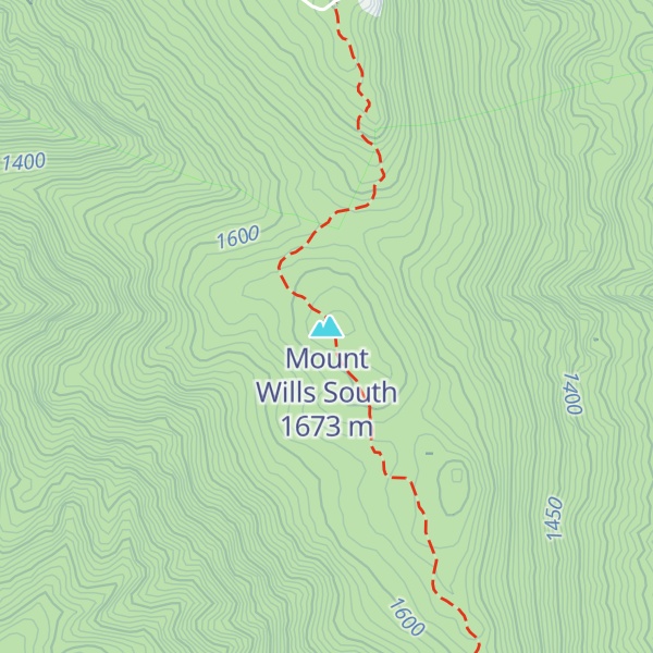 Map of Mount Wills South
