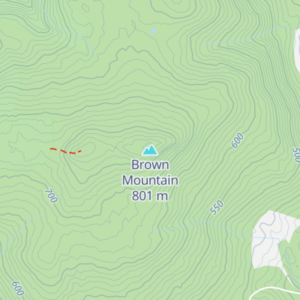 Map of Brown Mountain
