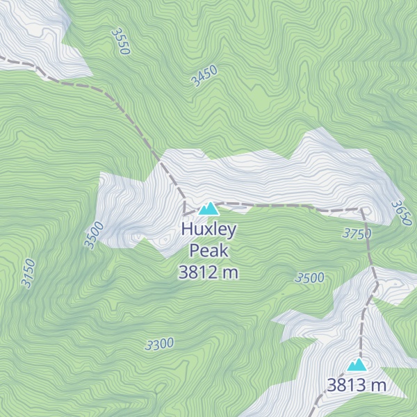 Map of Huxley Peak