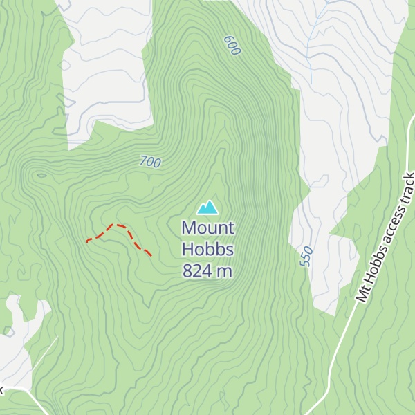 Map of Mount Hobbs