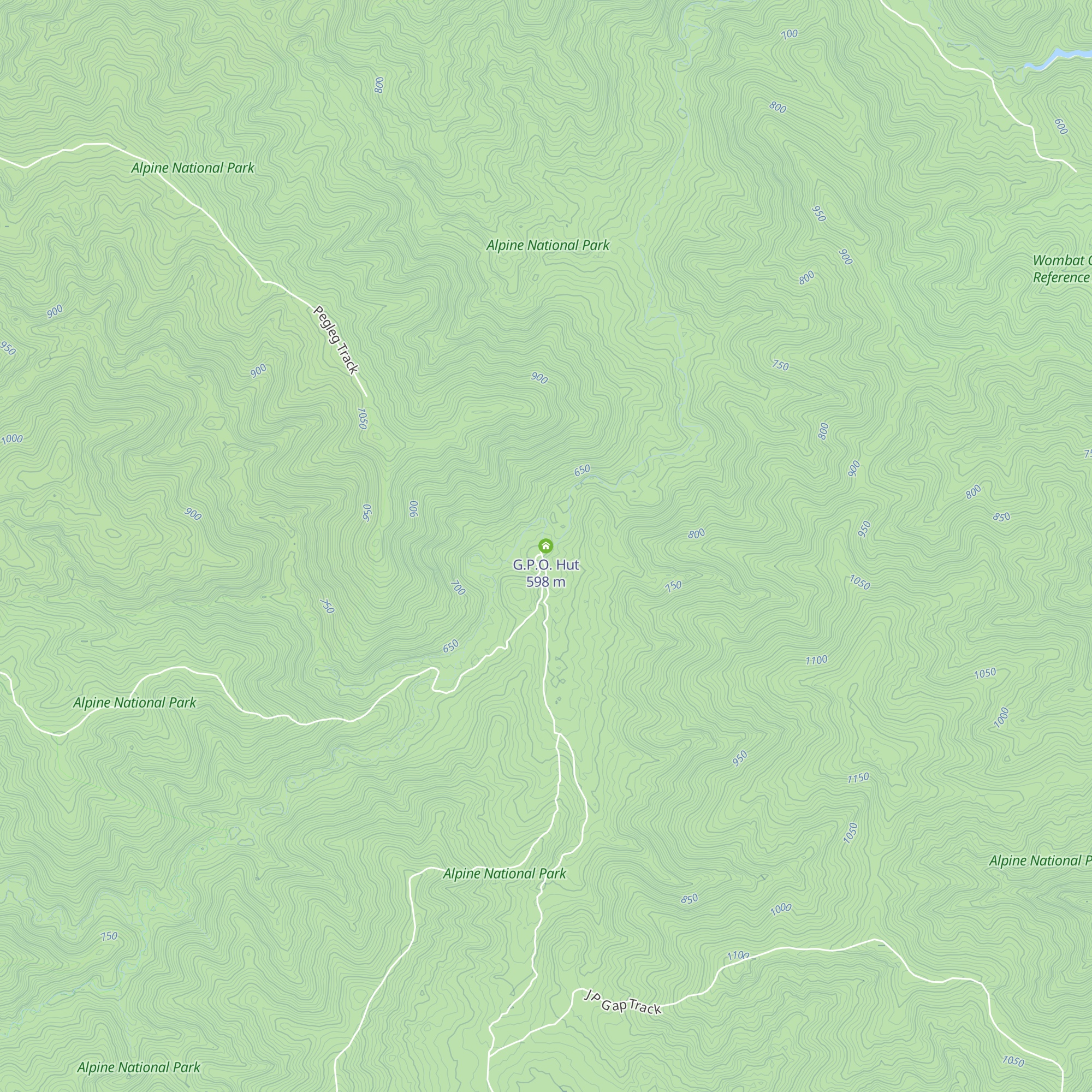 G.P.O. Hut map