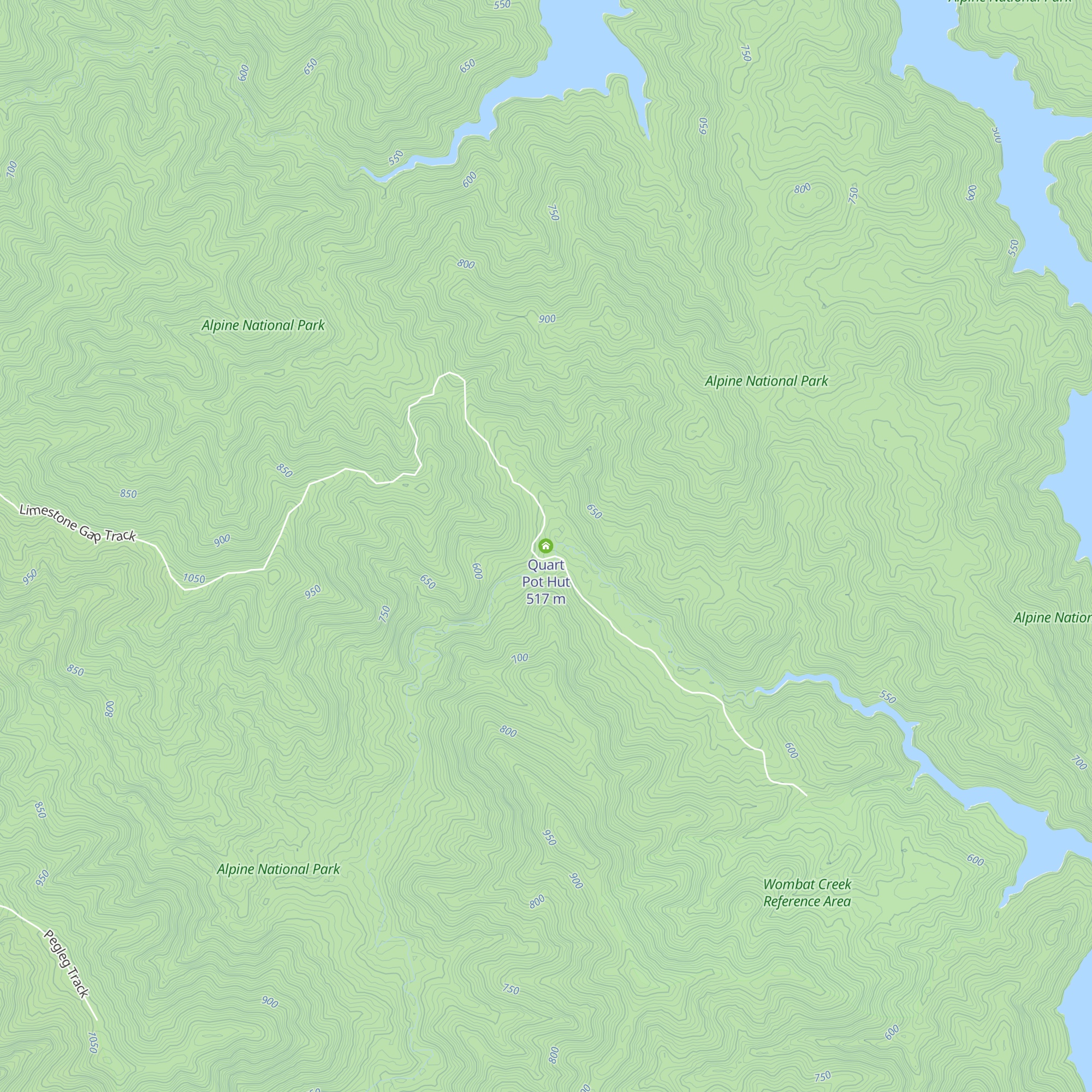 Quart Pot Hut map