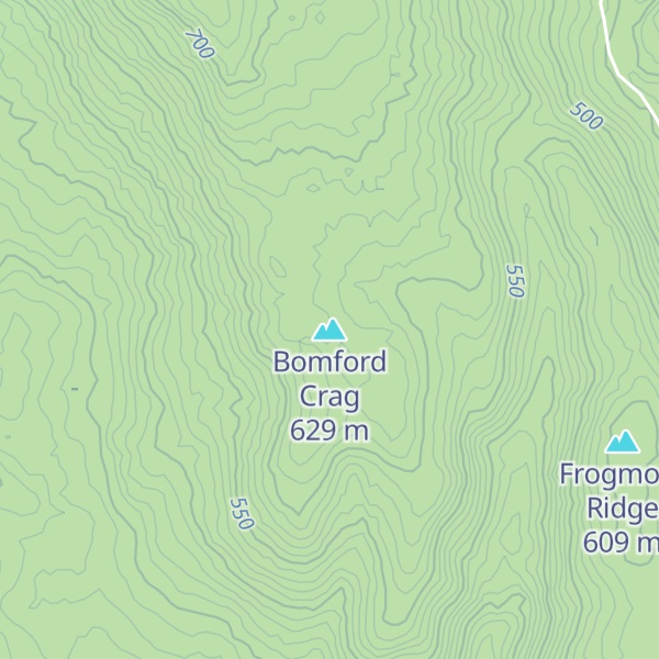 Map of Bomford Crag