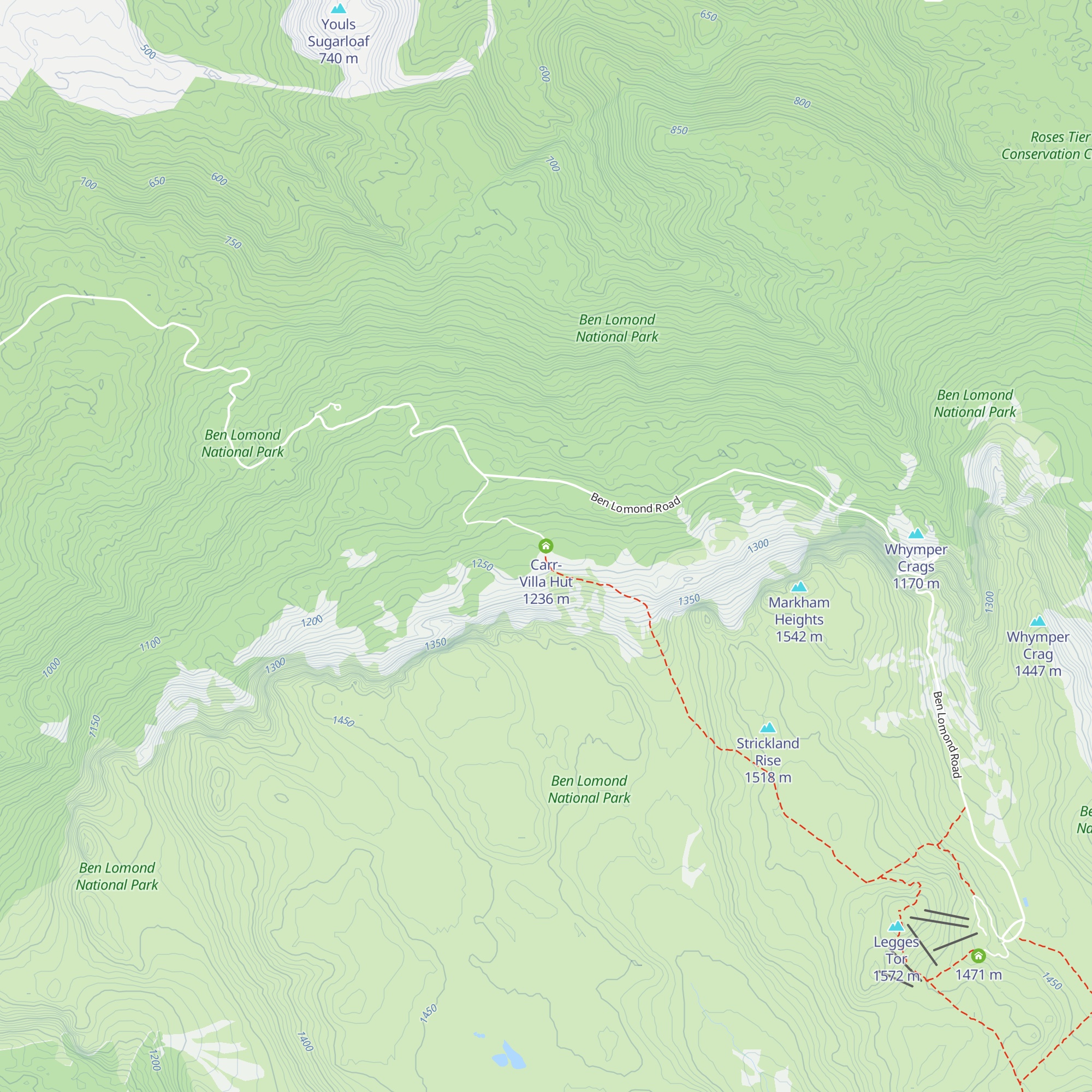 Carr-Villa Hut map