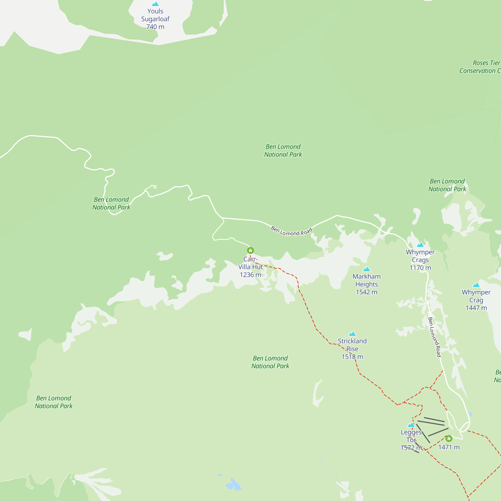 Carr-Villa Hut map