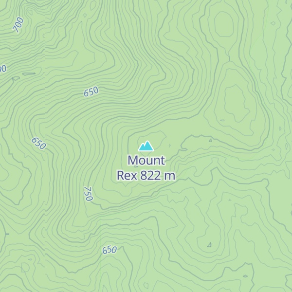 Map of Mount Rex