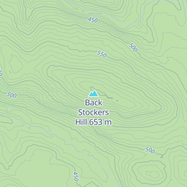 Map of Back Stockers Hill