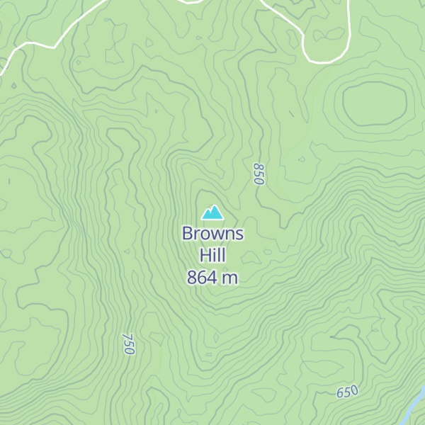 Map of Browns Hill