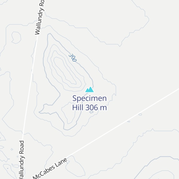 Map of Specimen Hill