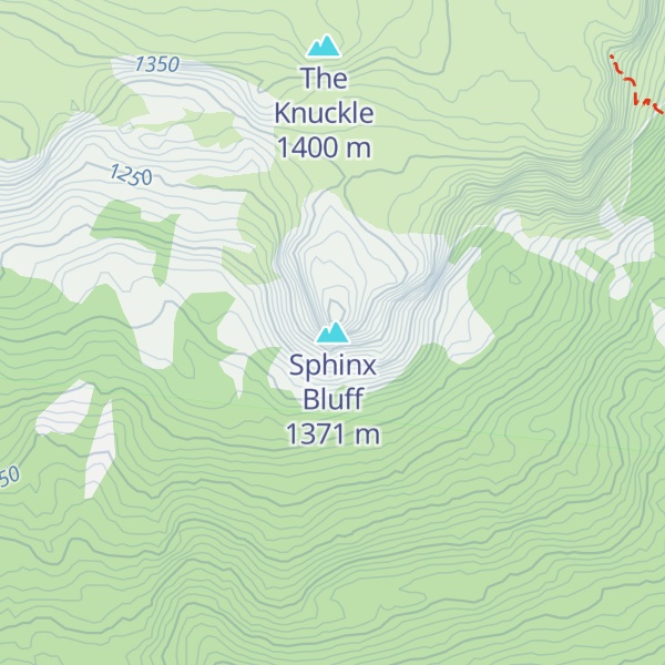 Map of Sphinx Bluff