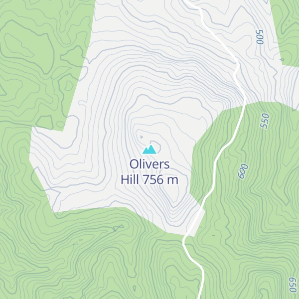 Map of Olivers Hill