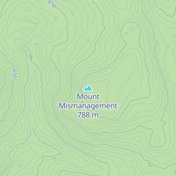 Map of Mount Mismanagement