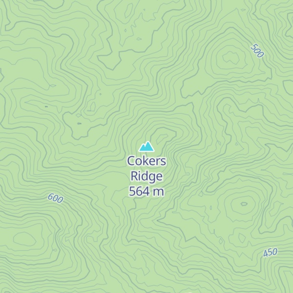 Map of Cokers Ridge