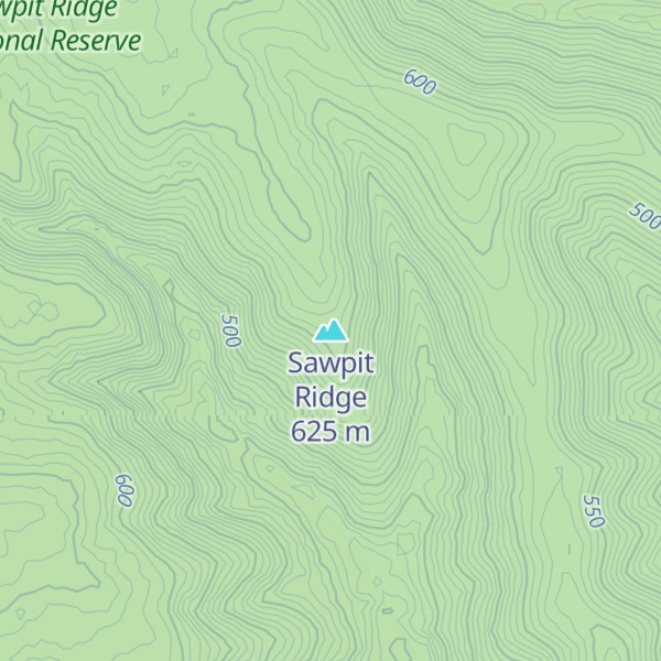 Map of Sawpit Ridge