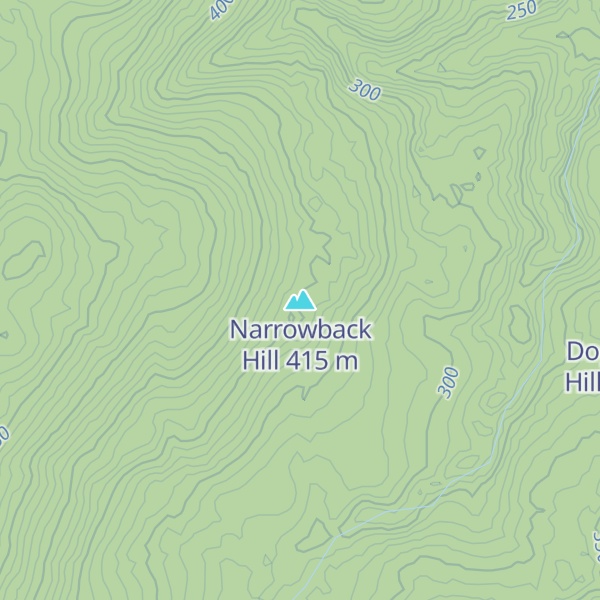 Map of Narrowback Hill