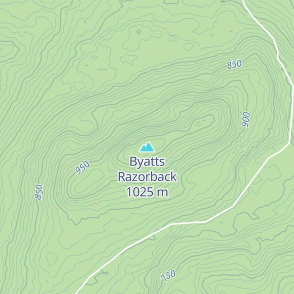 Map of Byatts Razorback