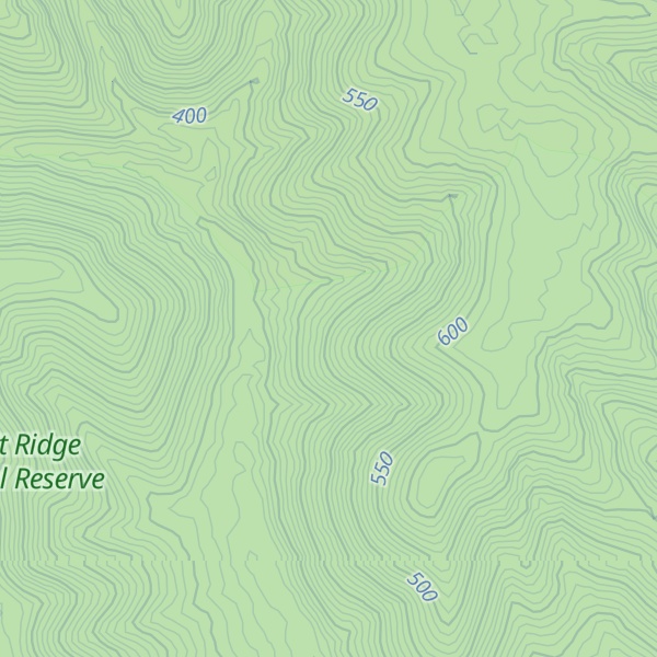 Map of Burnt Gully Ridge