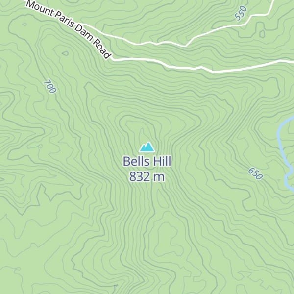 Map of Bells Hill