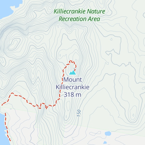 Map of Mount Killiecrankie