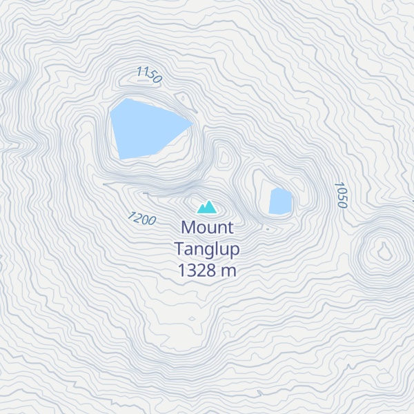 Map of Mount Tanglup