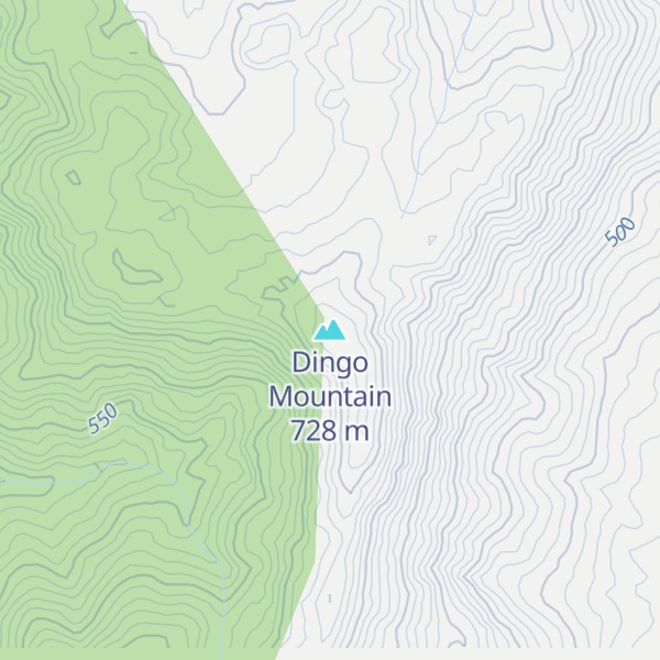 Map of Dingo Mountain
