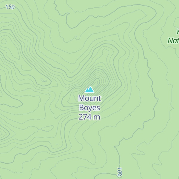 Map of Mount Boyes