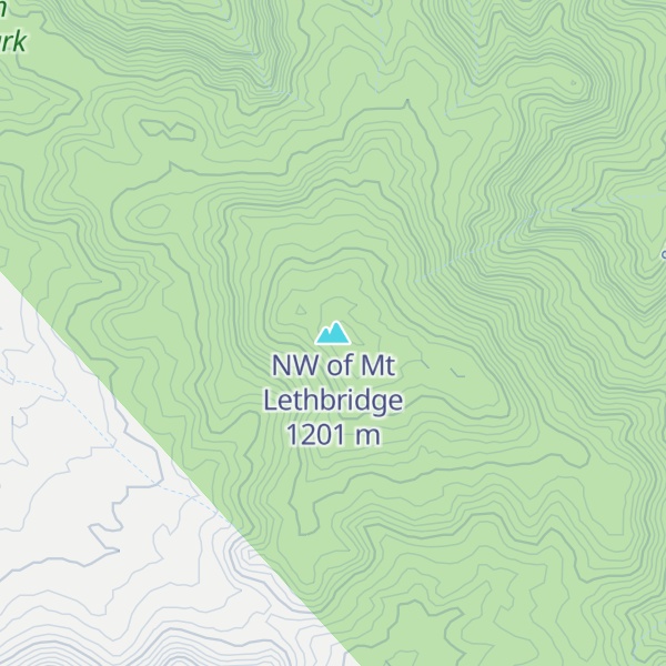 Map of NW of Mt Lethbridge