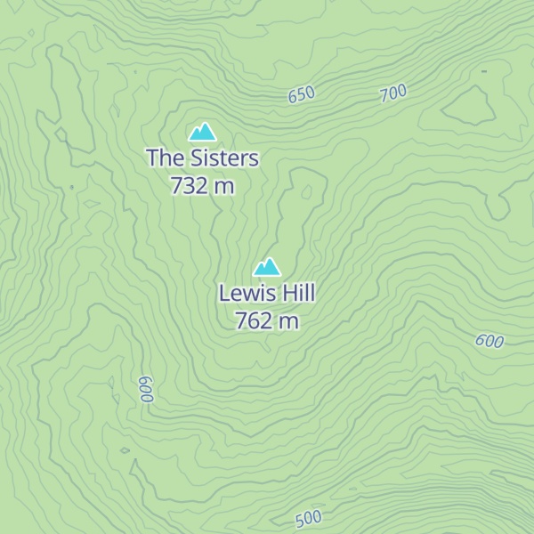 Map of Lewis Hill