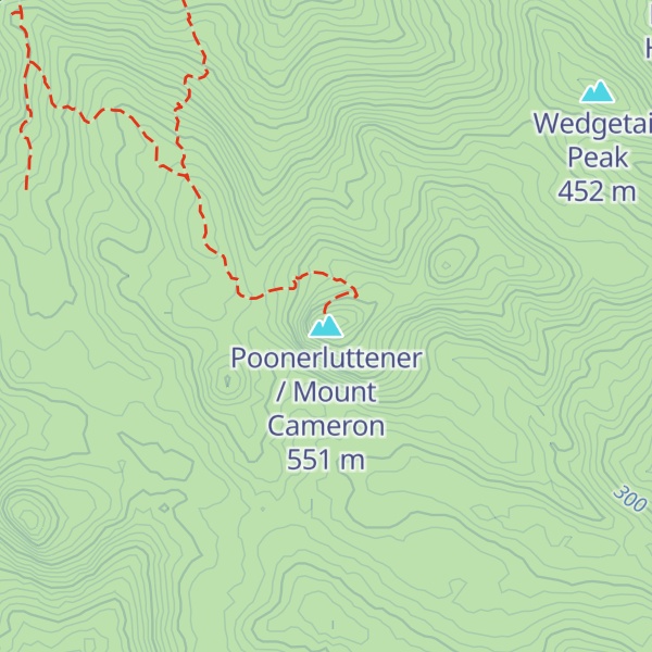 Map of Poonerluttener / Mount Cameron