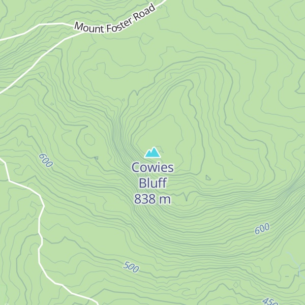 Map of Cowies Bluff