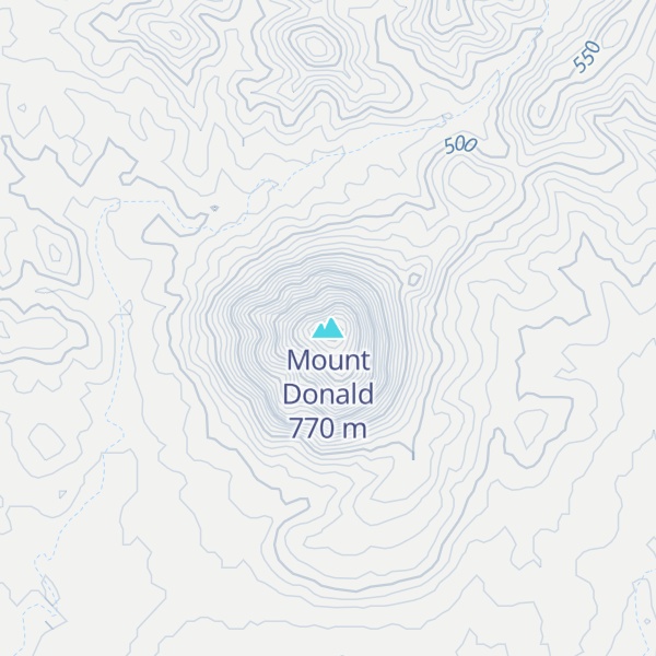 Map of Mount Donald
