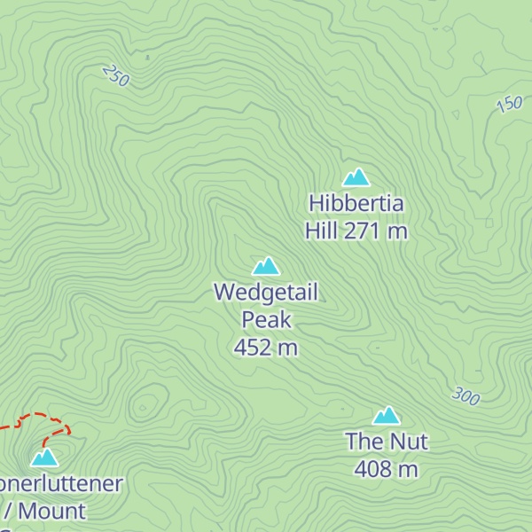 Map of Wedgetail Peak