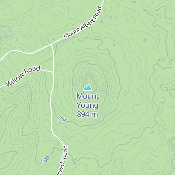 Map of Mount Young