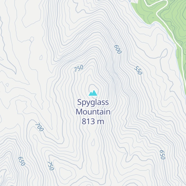 Map of Spyglass Mountain