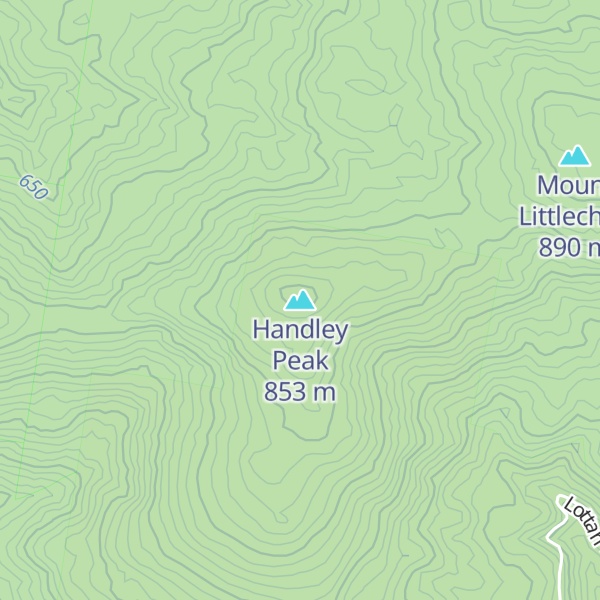 Map of Handley Peak