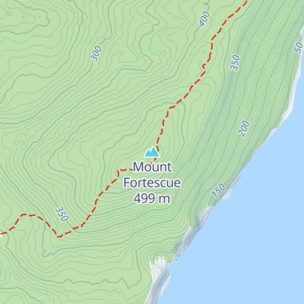 Map of Mount Fortescue