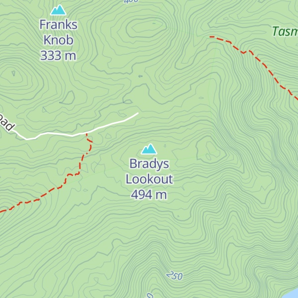 Map of Bradys Lookout