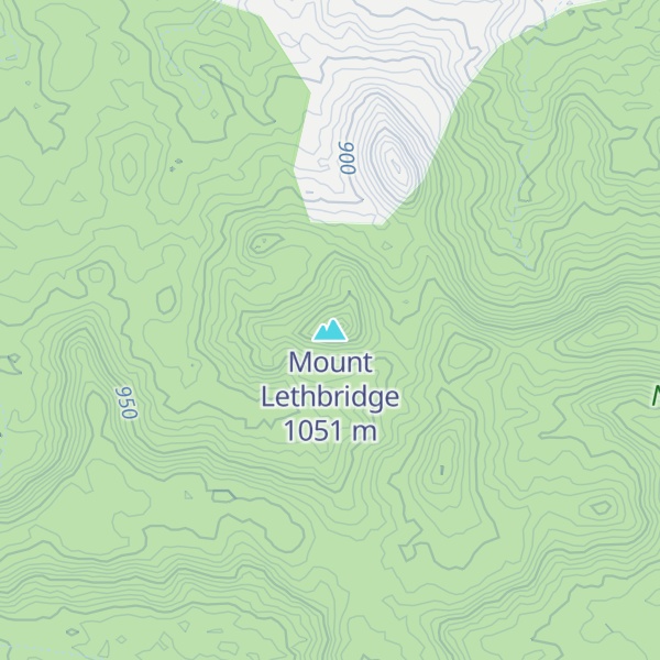 Map of Mount Lethbridge