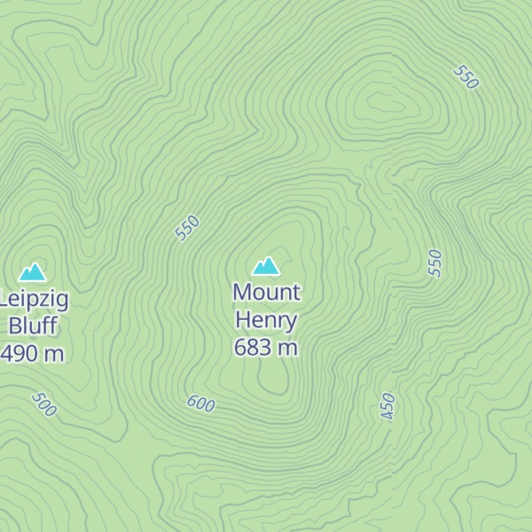 Map of Mount Henry
