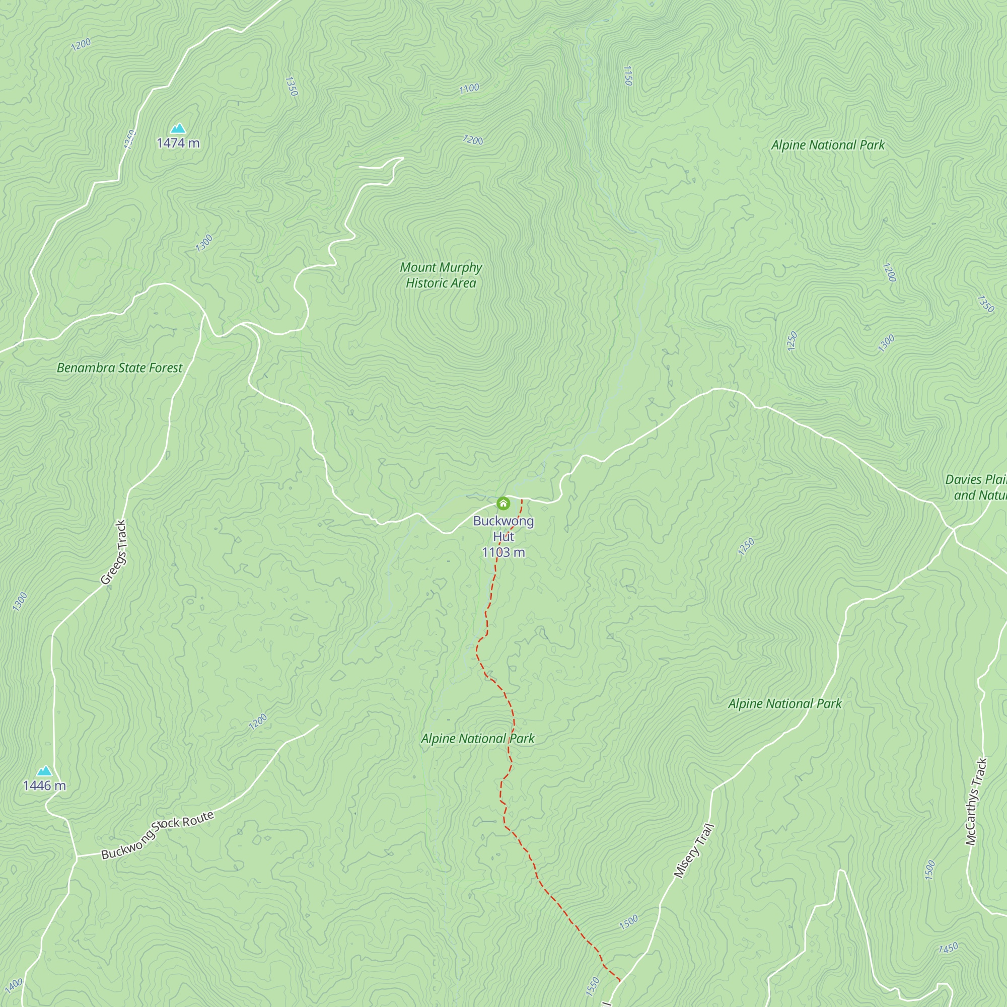 Buckwong Hut map