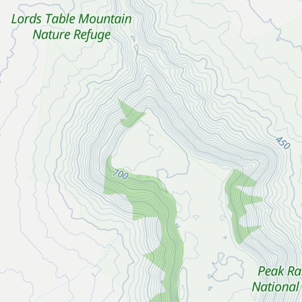 Map of Lords Table Mountain