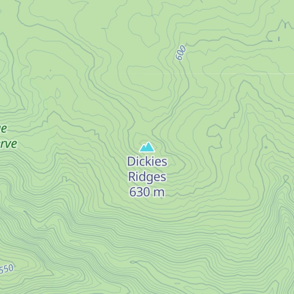 Map of Dickies Ridges