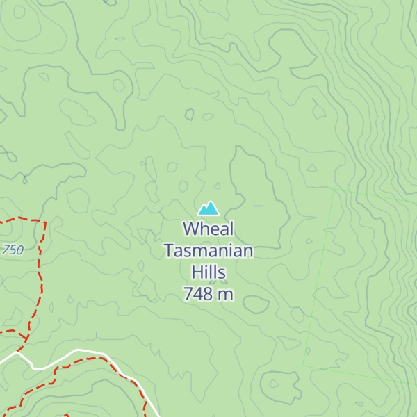 Map of Wheal Tasmanian Hills