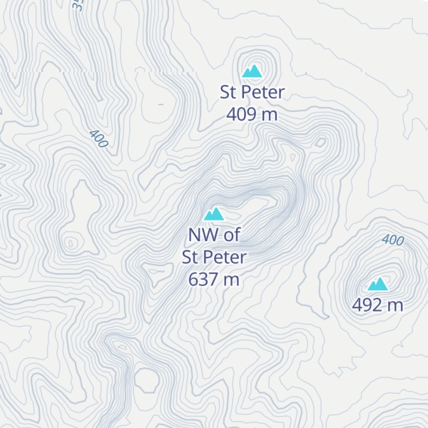 Map of NW of St Peter