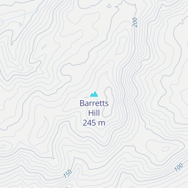 Map of Barretts Hill