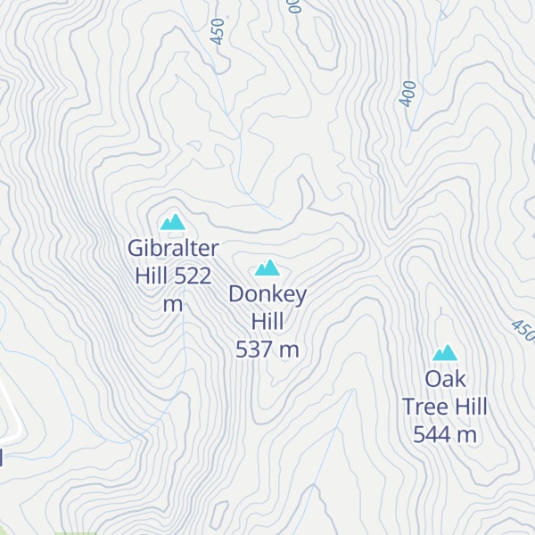 Map of Donkey Hill