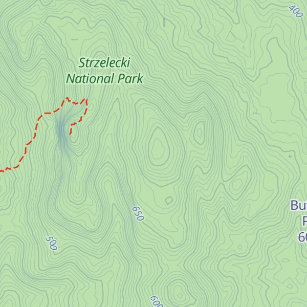Map of Strzelecki Peak