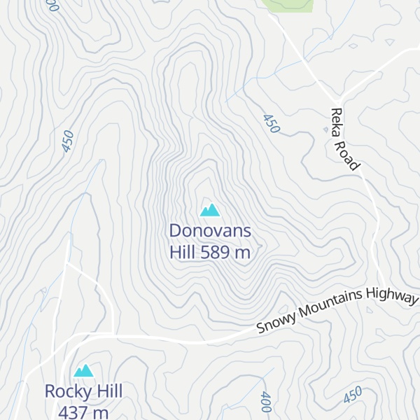 Map of Donovans Hill
